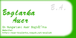 boglarka auer business card